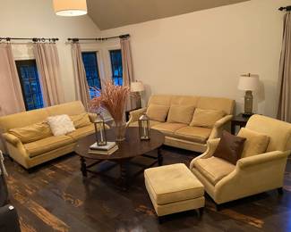 Restoration Hardware Sofa Set w/ Reading Chair & Ottoman