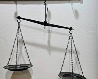 Antique hanging balance scale