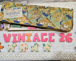 Vintage wooden educational puzzle