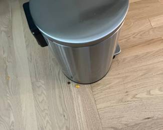 Step on stainless steel trash can
