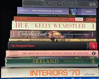 New Architecture in Britain, Gardener's Art Through the Ages The Western Perspective, Masterpieces of Chinese Art, The Pentagram Papers, The Most Beautiful Country Towns of Tuscany, Ireland An Island Revealed, Interior '70s The Photographs of Carla de Benedetti