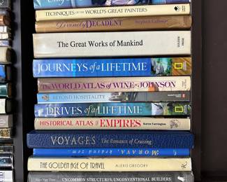 Journeys of a Lifetime; Drives of a Lifetime; Historical Atlas of Empires; Voyages The Romance of Cruising; The Golden Age of Travel; Uncommon Structures, Unconventional Builders