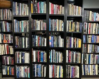 You won't believe how many books are available at this estate sale - everything from military history to artists and museum art collections, interior design and home decorating, travel and photography, garden and landscape design, architecture, cinema and films, automotive and cool cars history, so much more!