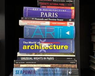 Books on architecture, sea power, artist J. M. W. Turner, diamonds and precious stones, Yosemite national park, and more