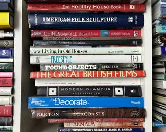 The Healthy House Book, The World of Robert Bateman, American Folk Sculpture, Chinese Style the Art of Living, The Closet Book, New Living in Old Houses, The Great British Films, PT Boats by Bryan Cooper, and more books...