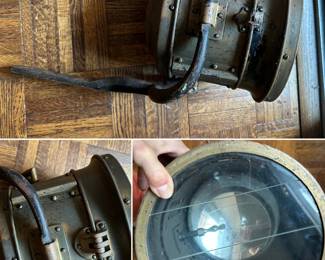 Antique nautical maritime projector search light