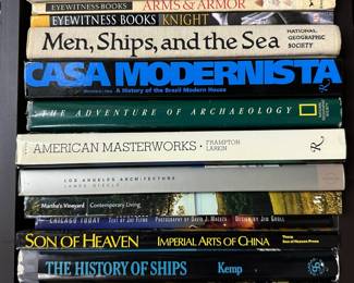 The Red Wines of France; Eyewitness Books: Arms & Armor; Men, Ships, and the Sea; Casa Modernista; The Adventure of Archaeology; Los Angeles Architecture; Son of Heaven Imperial Arts of China; The Great Sailing Ships