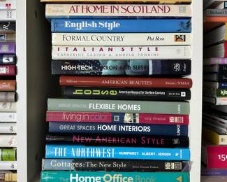 Books including English Home Styles, At Home in Scotland, English Style, Formal Country, Italian Style, High Tech, Great Spaces Flexible Homes, Great Spaces Home Interiors, New American Style, Cottages: The New Style, and The Home Office Book