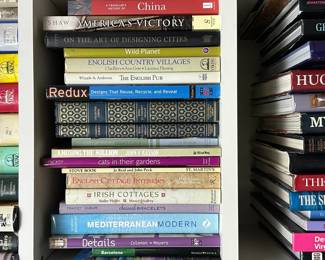 Pastry Paris, A Traveller's History of China, America's Victory, On the Art of Designing Cities, English Country Villages, The English Pub, Redux Designs That Reuse, Recycle, and Reveal; Living Room Essentials, Cats in Their Gardens, Irish Cottages, Barcelona, Hong Kong After Sunset