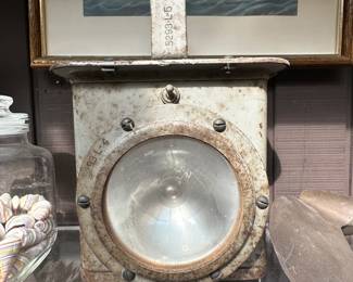 A vintage WWII-era U.S. Navy battle lantern, model 5293-L-4