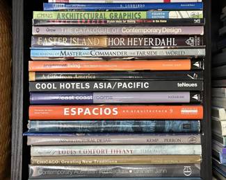 So many books to choose from, including Greece Past and Present, Easter Island by Thor Heyerdahl, Disaster At Sea, The Art of Louis Comfort Tiffany, Chicago: Creating New Traditions,, C
