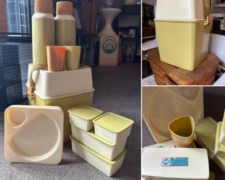 A 1960s vintage Husqvarna Borstfabrik "Taffel" picnic set (designed by Sigvard Bernadotte and Acton Bjørn in 1959)