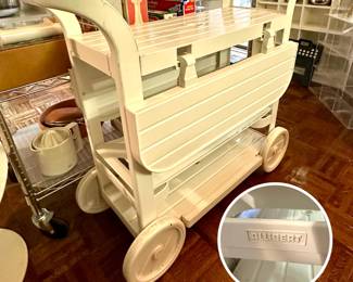 Vintage Allibert Quartino resin bar cart