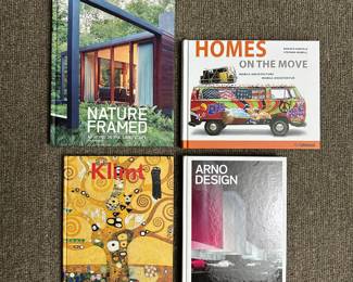 Nature Framed: At Home in the Landscape by Eva Hagberg; Homes On The Move Mobile Architecture by Donato Nappo and Stefania Vairelli; Klimt by Gilles Néret, and Arno Design AV Edition