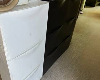 IKEA "Trones" shoe bins…the 3 white pieces are in unopened packaging; there are 6 of the black, sold separately