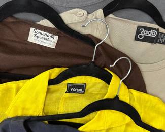 Some of the women's vintage clothing from this estate sale including shirts and sweaters from Something Special, Tyger Tyger, Forum