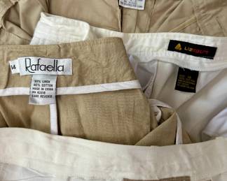 Vintage women's clothing including pants and slacks from Chaus, Rafaella, Perry Ellis Portfolio, Lizsport