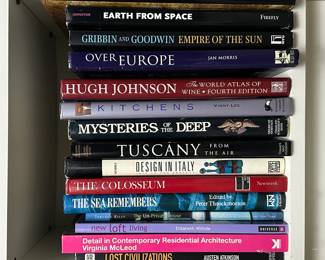 Earth From Space, Over Europe, Empire of the Sun, The World Atlas of Wine Fourth Edition, Kitchens, Mysteries of the Deep, Tuscany, Design in Italy, The Colosseum, The Sea Remembers, The Un-Private House, Lost Civilizations