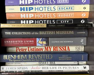 Creative Display; Hip Hotels series: City, Escape, Budget, City; Star Wars: From Concept to Screen to Collectible; The Collections of the British Museum; Unassisted Living Ageless Homes for Later Life; Peter Ustinov My Russia; Blenheim Revisited: The Spencer-Churchills and Their Palace; Jackie Her Life in Pictures; Boyhood on the Upper Mississippi; Treasures of the Pharoahs