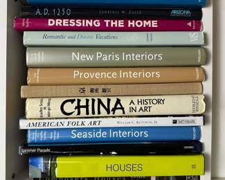 New York Interiors, Dressing the Home, Romantic and Dream Vacations, New Paris Interiors, Provence Interiors, China A History in Art, American Folk Art, Seaside Interiors