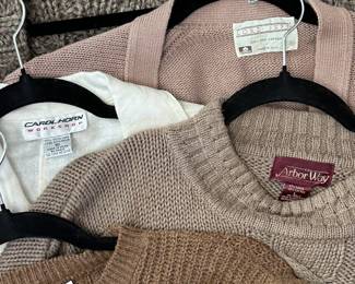 Women's vintage sweaters and tops by Clairborne, Carol Horn Workshop, Town & Country, Lord Jeff, Arbor Way