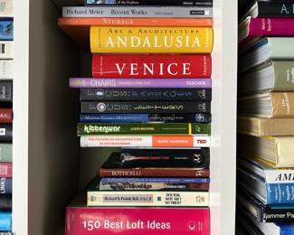 Just some of the thousands of books available, including Art & Architecture Andalusia, Art & Architecture Venice, The Life and Lore of the Elephant, The Future of Architecture in 100 Buildings, 150 Best Loft Ideas, Botticelli, Ando Hiroshige, and more.
