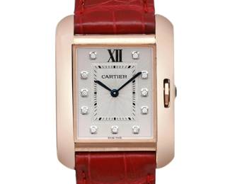 Cartier Tank Anglaise Diamond Dial Ladies Watch