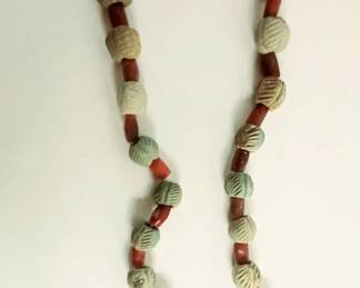 Ancient Faience & Carnelian Necklace I mil. BC