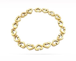 Cartier Open Heart C Link Multi Motif 18K Yellow Gold Bracelet
