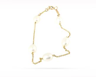 Tiffany & Co. Elsa Peretti Pearl by the Yard 18K Yellow Gold Bracelet