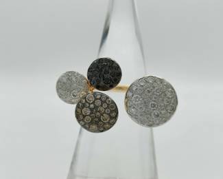 Pomellato Sabbia Fancy Color Black Diamond 18K Gold Ring