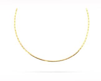 Cartier Tube Link Fancy Omega 18K Yellow Gold Necklace