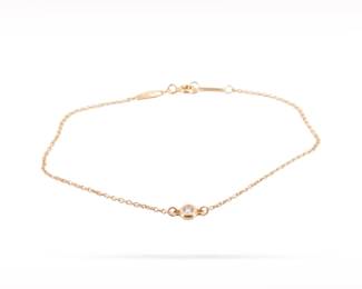Tiffany & Co. Elsa Peretti Diamonds by the Yard Single Diamond 18K Rose Gold Bracelet
