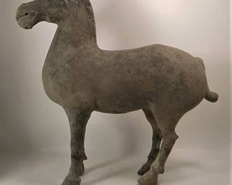 Genuine Antique Han Dynasty Grey Horse Sculpture