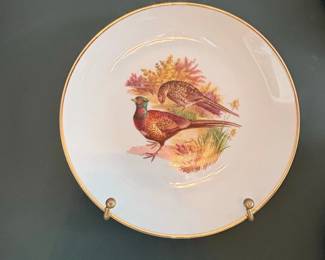 Vintage JKW Fine Porcelain Pheasant Game Bird Plate