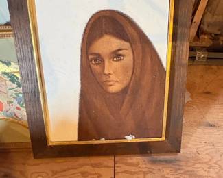 Vintage Portrait of a Woman in Headscarf by Arturo Nieto
