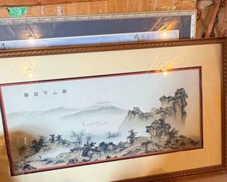 Chinese Landscape Ink and Wash Painting on Silk