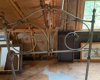 Vintage French Country Style Metal Headboard