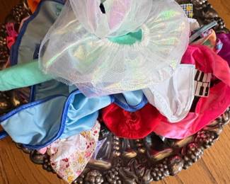 Vintage Barbie Doll Clothes Lot with Decorative SilverTone Tray