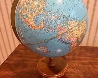 Vintage George F. Cram Co. World Globe