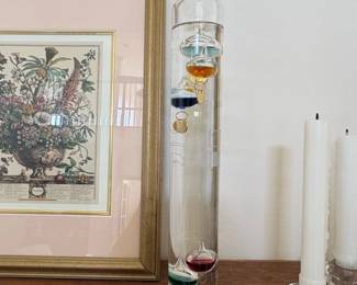 Vintage HandBlown German Galileo Thermometer