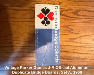 Vintage Parker Games JR Official Aluminum Duplicate Bridge Boards, Set A,