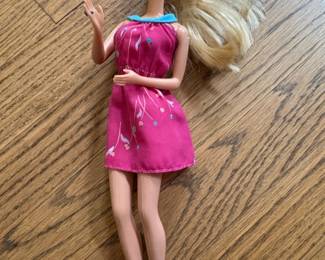 Vintage Mattel Barbie Doll with Floral Dress  s or s