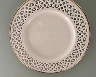 Lenox, Tracery Collection Gold Rim Pierced Plate