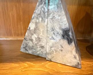 Vintage Marble Triangular Bookends