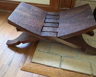 HandCarved Wooden Folding Book Stand or Rehal