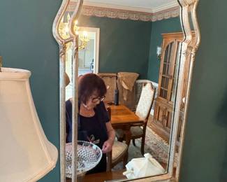 LaBarge Silver Tone Arched Wall Mirror