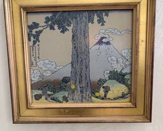 Katsushika Hokusai Mishima Pass in Kai Province Woodblock Print