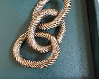 David Yurman Sterling Silver Oval Link Chain Bracelet