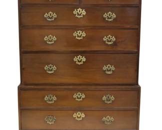 Georgian Mahogany Chest on Chest